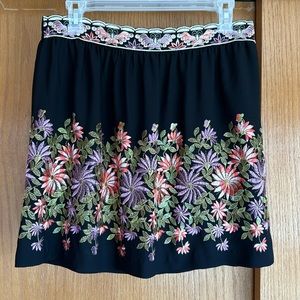 NWT Anna Sui Embroidered Miniskirt